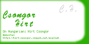 csongor hirt business card